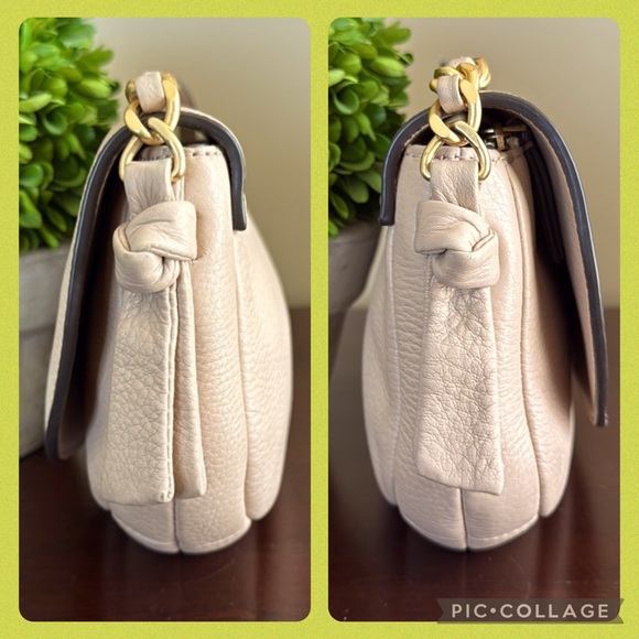 TORY BURCH "HARPER" PINK SHELL LEATHER CROSSBODY BAG 🌟EUC🌟 - Picture 5 of 17